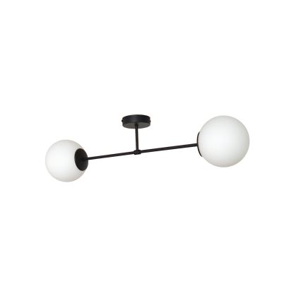 Nadgradni luster MOON 2xE27/15W/230V crna