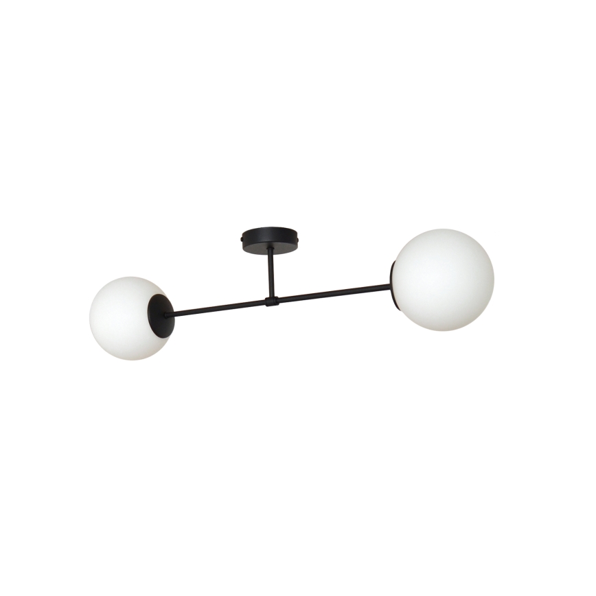 Nadgradni luster MOON 2xE27/15W/230V crna