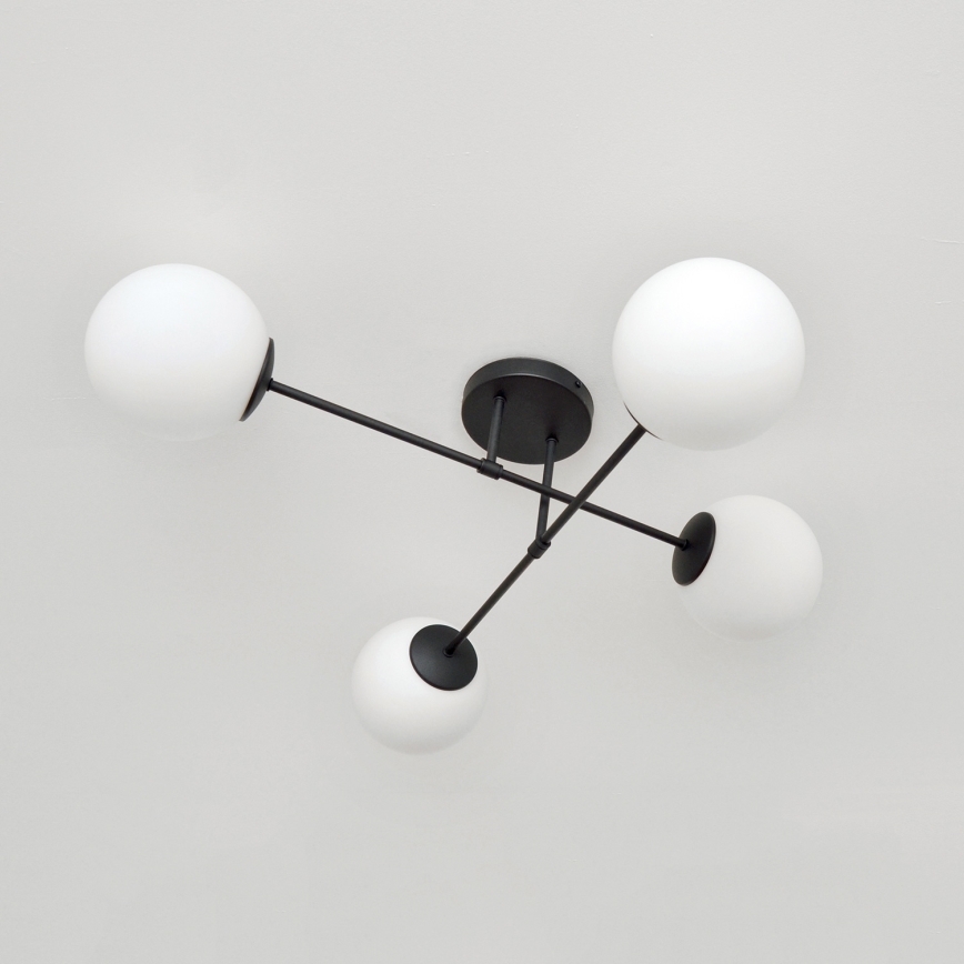 Nadgradni luster MOON 4xE27/15W/230V crna