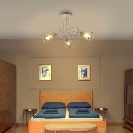 Nadgradni luster OXFORD 3xE27/15W/230V bijela