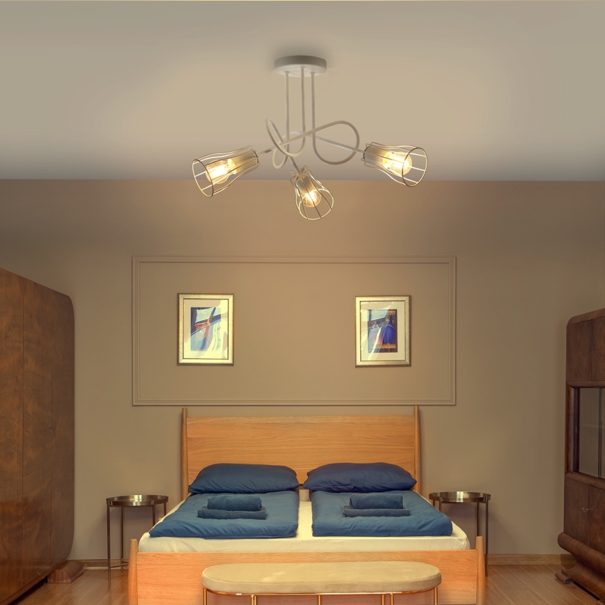 Nadgradni luster OXFORD 3xE27/15W/230V bijela