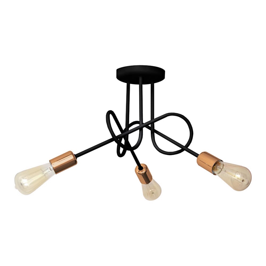 Nadgradni luster OXFORD 3xE27/15W/230V crna