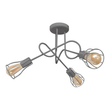 Nadgradni luster OXFORD 3xE27/15W/230V siva
