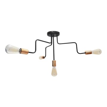 Nadgradni luster OXFORD 4xE27/15W/230V crna
