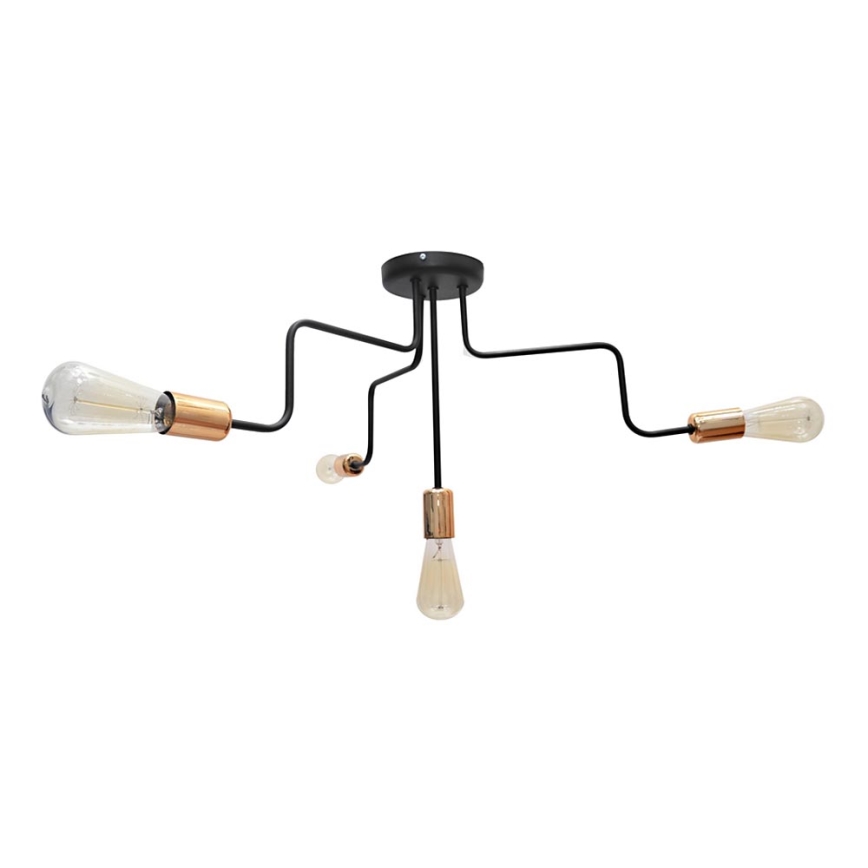Nadgradni luster OXFORD 4xE27/15W/230V crna