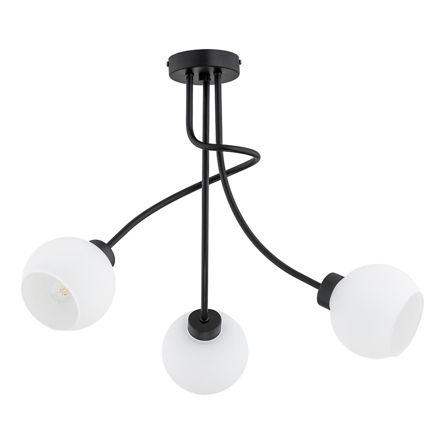 Nadgradni luster PLENA 3xE27/15W/230V crna
