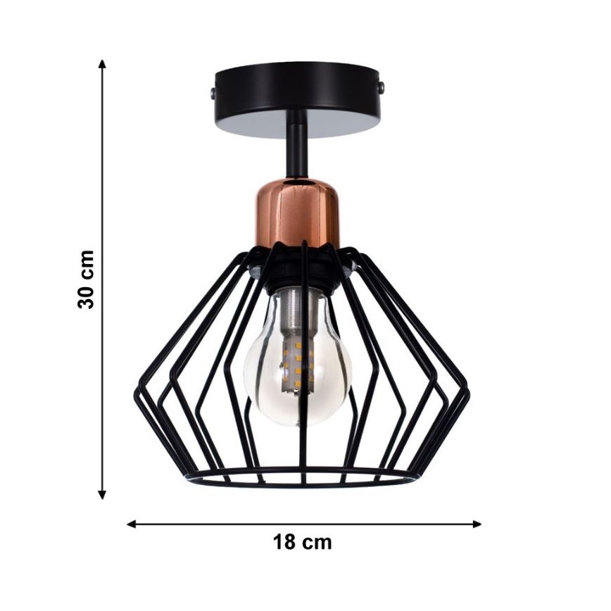Nadgradni luster PORTO 1xE27/40W/230V