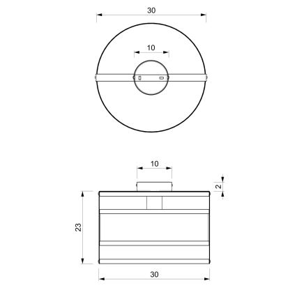 Nadgradni luster RIM 1xE27/60W/230V crna/zlatna