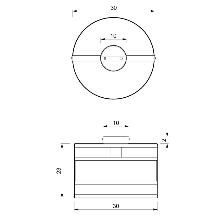 Nadgradni luster RIM 1xE27/60W/230V crna/zlatna