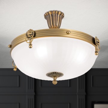 Nadgradni luster ROCCA 4xE27/60W/230V pr. 43 cm bronca/bijela