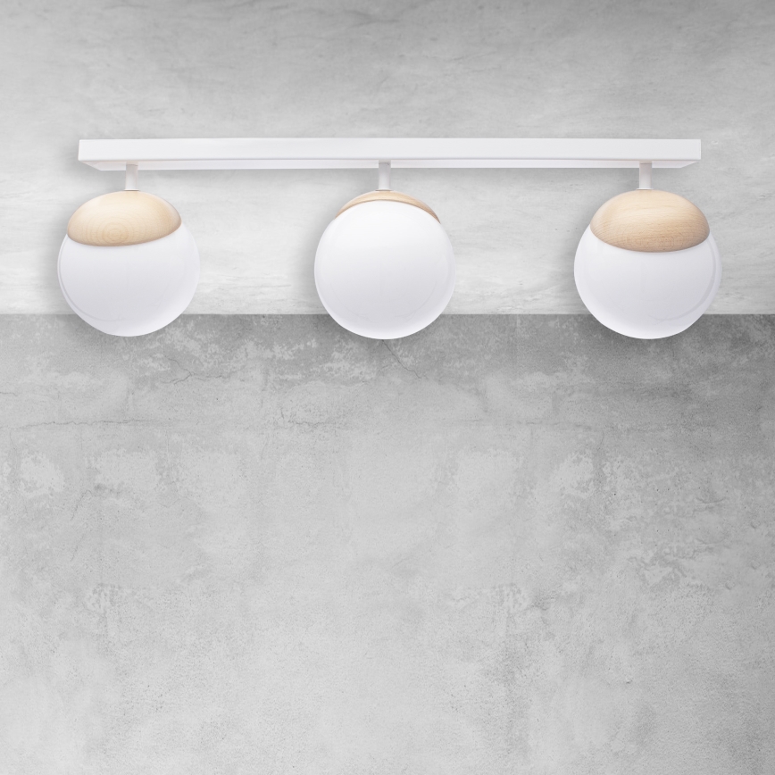 Nadgradni luster SFERA WOOD 3xE14/40W/230V