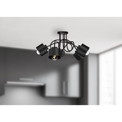 Nadgradni luster SIMPLY BLACK 5xE27/60W/230V