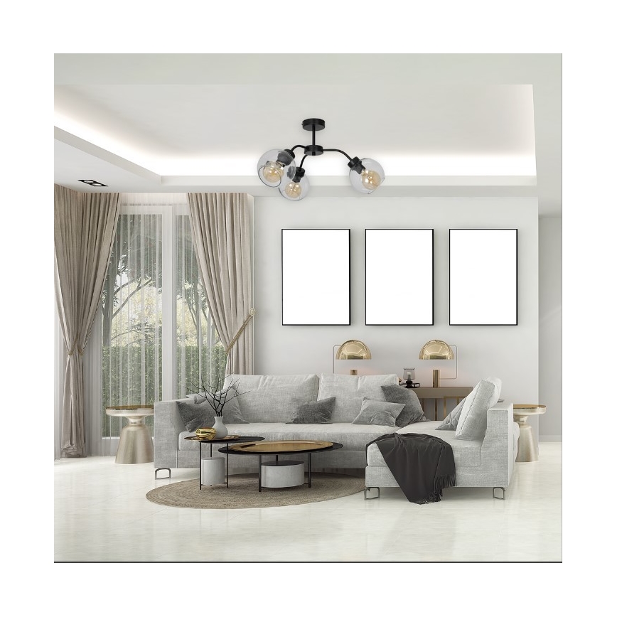 Nadgradni luster SOFIA 3xE27/60W/230V prozirna