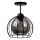 Nadgradni luster SOLO BLACK 1xE27/60W/230V crna/dimna