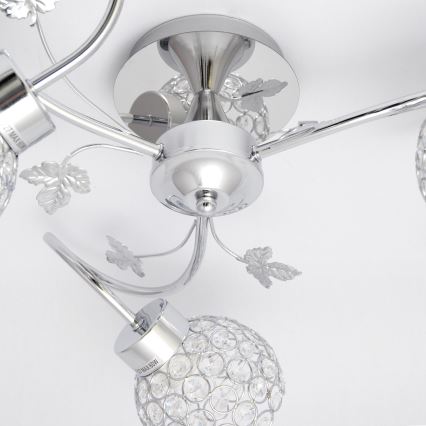 Nadgradni luster SOPHIA 3xE27/15W/230V sjajni krom/prozirna