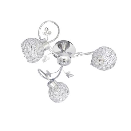 Nadgradni luster SOPHIA 3xE27/15W/230V sjajni krom/prozirna