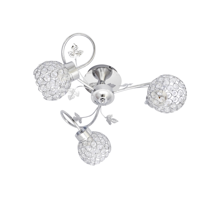 Nadgradni luster SOPHIA 3xE27/15W/230V sjajni krom/prozirna