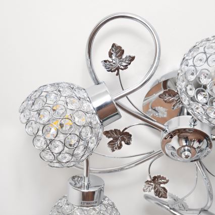 Nadgradni luster SOPHIA 5xE27/15W/230V sjajni krom/prozirna