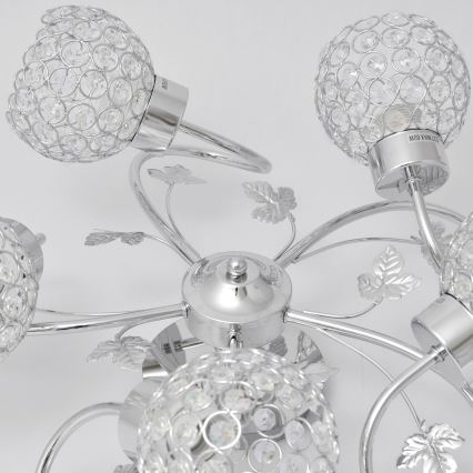 Nadgradni luster SOPHIA 5xE27/15W/230V sjajni krom/prozirna