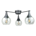Nadgradni luster STAR 3xE27/60W/230V crna/prozirna