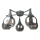 Nadgradni luster STAR 5xE27/60W/230V crna/dimna crna