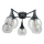 Nadgradni luster STAR 5xE27/60W/230V crna/prozirna