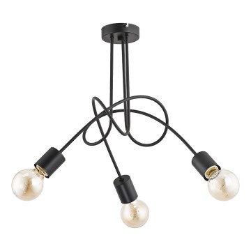 Nadgradni luster TANGO 3xE27/15W/230V crna