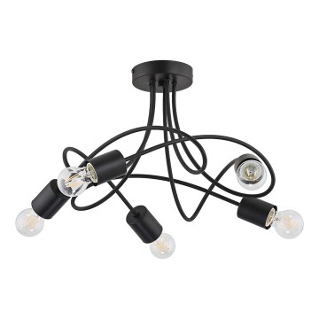 Nadgradni luster TARGO 5xE27/15W/230V crna