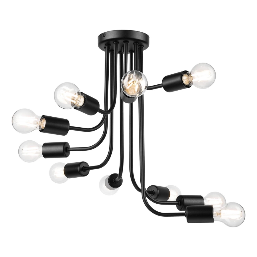 Nadgradni luster TRINITY 10xE27/15W/230V crna
