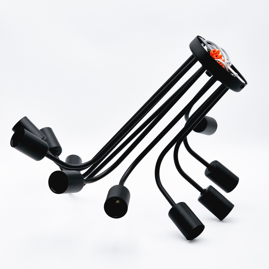 Nadgradni luster TRINITY 10xE27/15W/230V crna