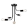 Nadgradni luster TRINITY 5xE27/15W/230V crna