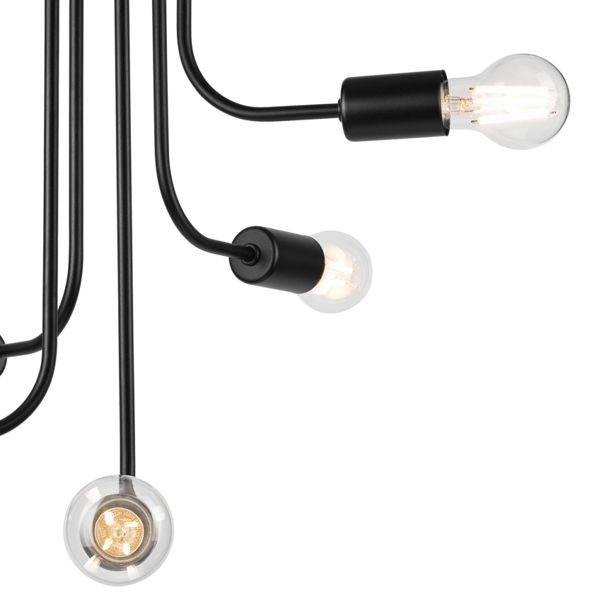 Nadgradni luster TRINITY 5xE27/15W/230V crna