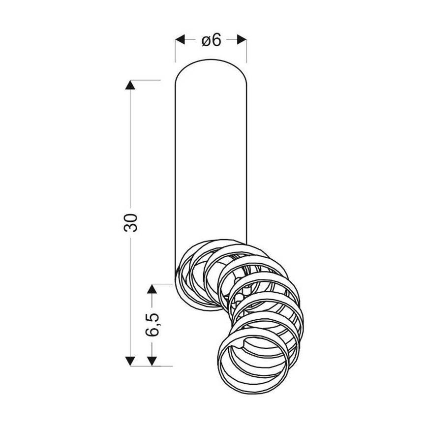 Nadgradni luster TUBA 1xGU10/50W/230V crna