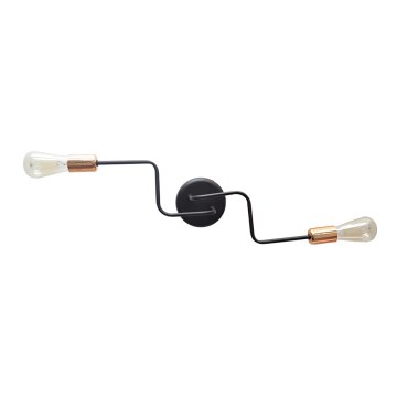 Nadgradni luster TUBE 2xE27/15W/230V crna