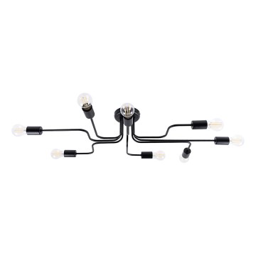 Nadgradni luster VECTOR 8xE27/15W/230V crna