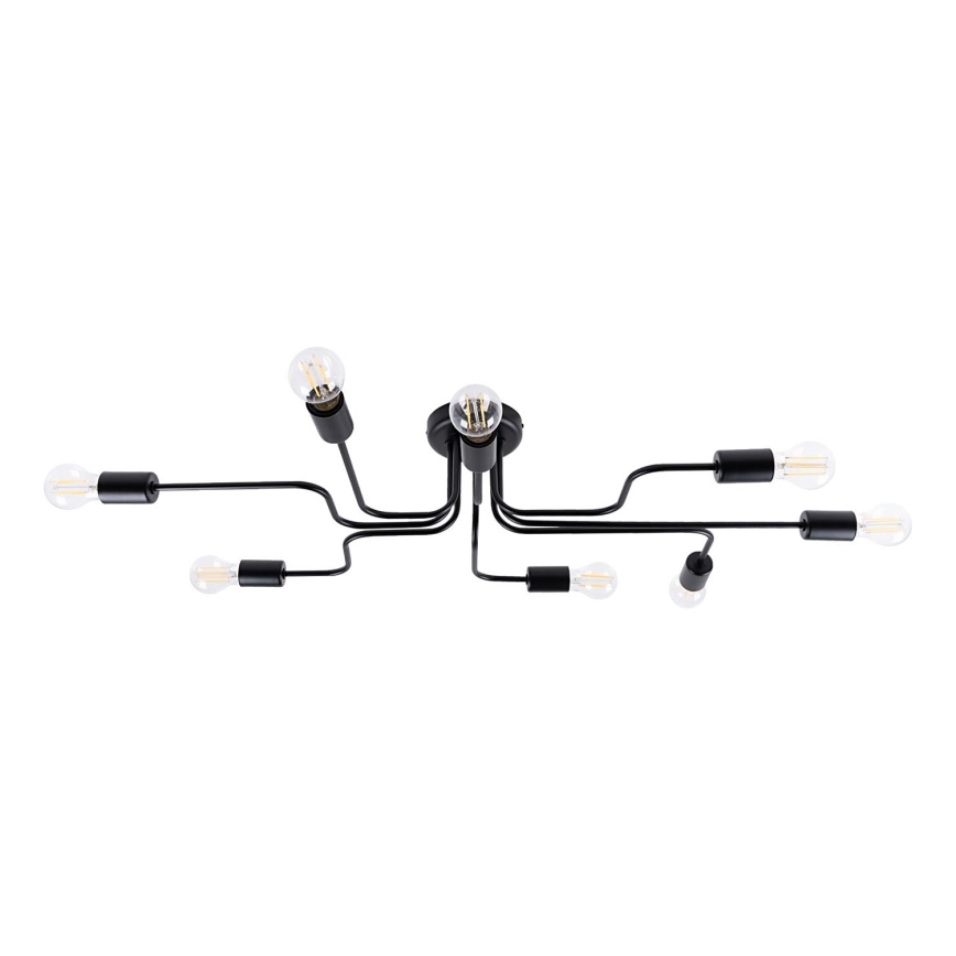 Nadgradni luster VECTOR 8xE27/15W/230V crna