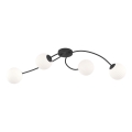 Nadgradni luster VIBRA 4xE14/10W/230V crna/bijela