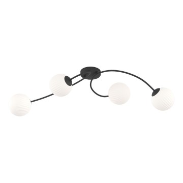 Nadgradni luster VIBRA 4xE14/10W/230V crna/bijela