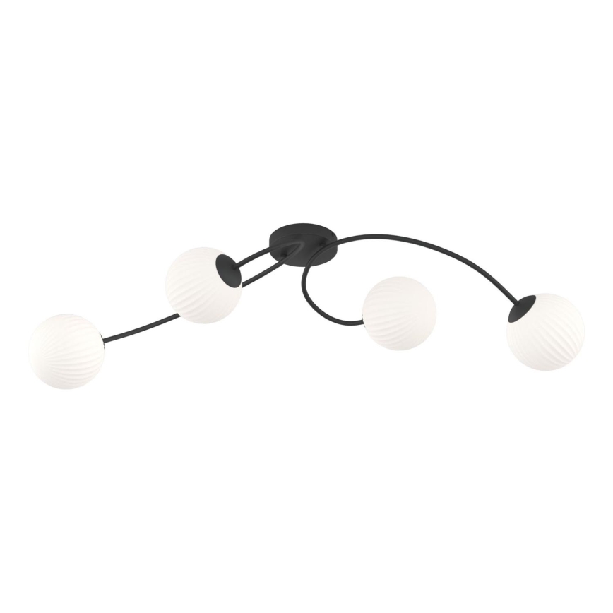 Nadgradni luster VIBRA 4xE14/10W/230V crna/bijela
