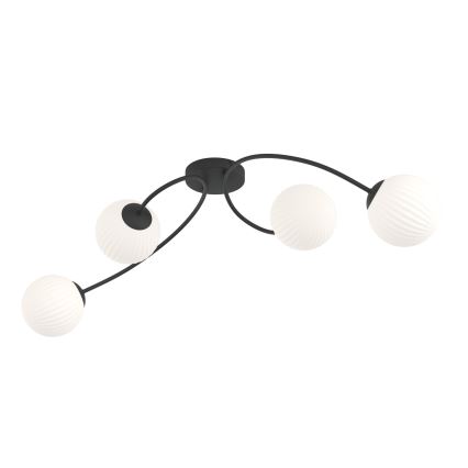 Nadgradni luster VIBRA 4xE14/10W/230V crna/bijela