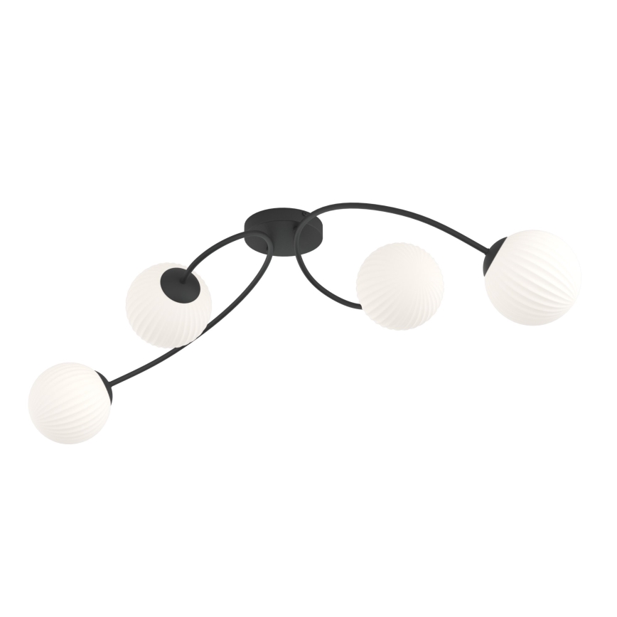 Nadgradni luster VIBRA 4xE14/10W/230V crna/bijela