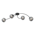 Nadgradni luster VIBRA 4xE14/10W/230V crna/siva