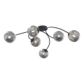 Nadgradni luster VIBRA 6xE14/10W/230V crna/siva