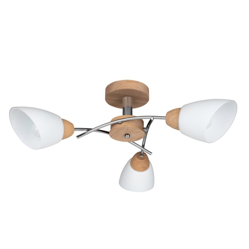 Nadgradni luster VILETTA 3xE27/60W/230V hrast