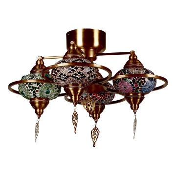 Nadgradni luster YENI 4xE27/40W/230V mesing