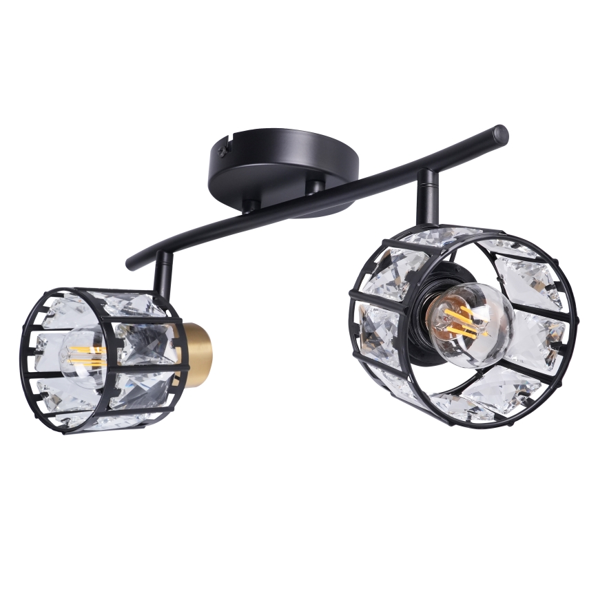 Nadgradni luster ZAHARA 2xE27/10W/230V crni