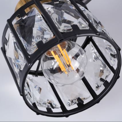 Nadgradni luster ZAHARA 2xE27/10W/230V crni