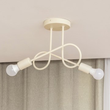 Nadgradni stropni luster OXFORD 2xE27/15W/230V krem boje