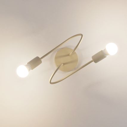 Nadgradni stropni luster OXFORD 2xE27/15W/230V krem boje