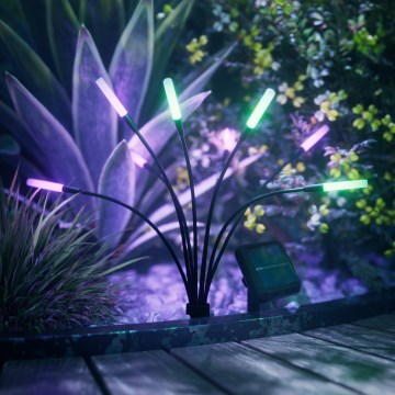 Nanoleaf - Komplet od 2 LED RGBW solarne svjetiljke, 1200 mAh, IP65, s daljinskim upravljačem